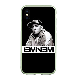 Чехол iPhone XS Max матовый Eminem, цвет: 3D-салатовый