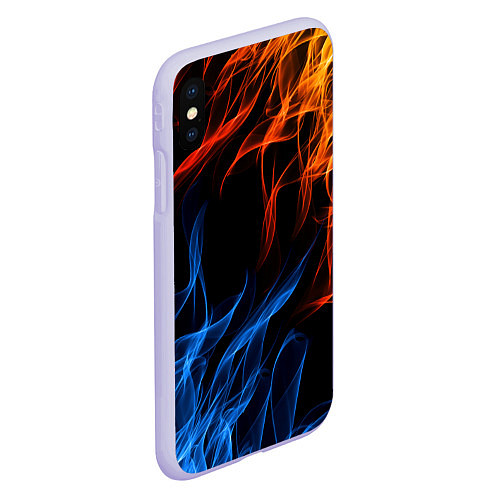 Чехол iPhone XS Max матовый БИТВА ОГНЕЙ / 3D-Светло-сиреневый – фото 2