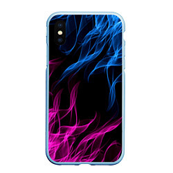 Чехол iPhone XS Max матовый БИТВА ОГНЕЙ, цвет: 3D-голубой