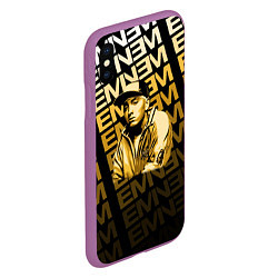 Чехол iPhone XS Max матовый Eminem, цвет: 3D-фиолетовый — фото 2