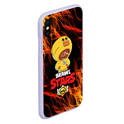 Чехол iPhone XS Max матовый BRAWL STARS SALLY LEON, цвет: 3D-светло-сиреневый — фото 2