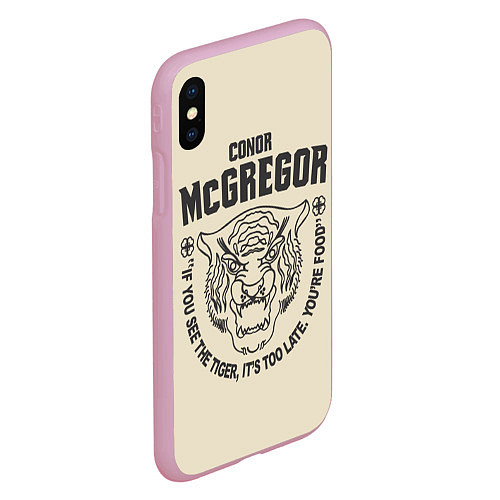 Чехол iPhone XS Max матовый Conor McGregor / 3D-Розовый – фото 2