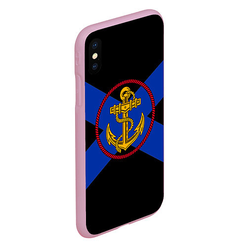 Чехол iPhone XS Max матовый ВМФ / 3D-Розовый – фото 2