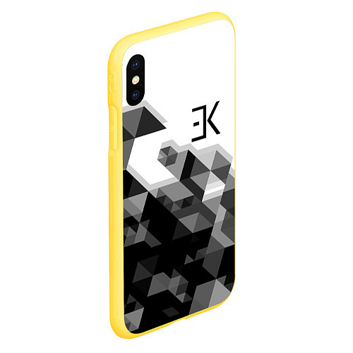 Чехол iPhone XS Max матовый ЕГОР КРИД / 3D-Желтый – фото 2