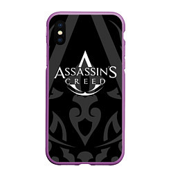 Чехол iPhone XS Max матовый Assassin’s Creed, цвет: 3D-фиолетовый