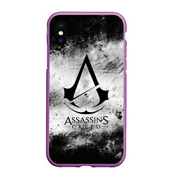 Чехол iPhone XS Max матовый Assassin’s Creed, цвет: 3D-фиолетовый