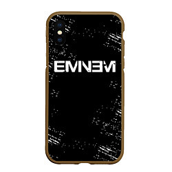 Чехол iPhone XS Max матовый EMINEM, цвет: 3D-коричневый