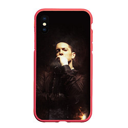 Чехол iPhone XS Max матовый EMINEM, цвет: 3D-красный