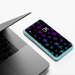 Чехол iPhone XS Max матовый ЕГОР КРИД, цвет: 3D-мятный — фото 2
