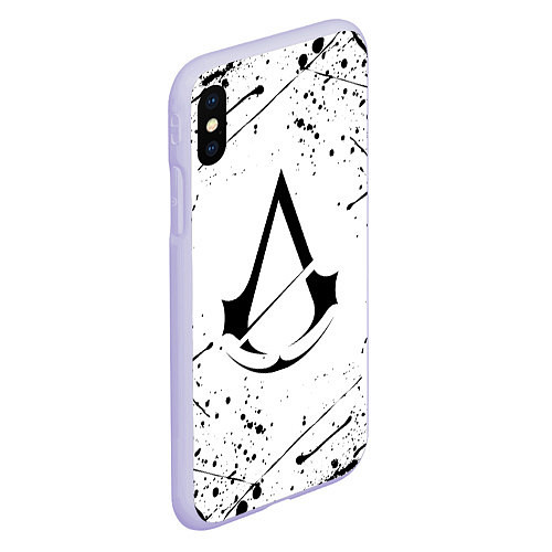 Чехол iPhone XS Max матовый ASSASSINS CREED / 3D-Светло-сиреневый – фото 2