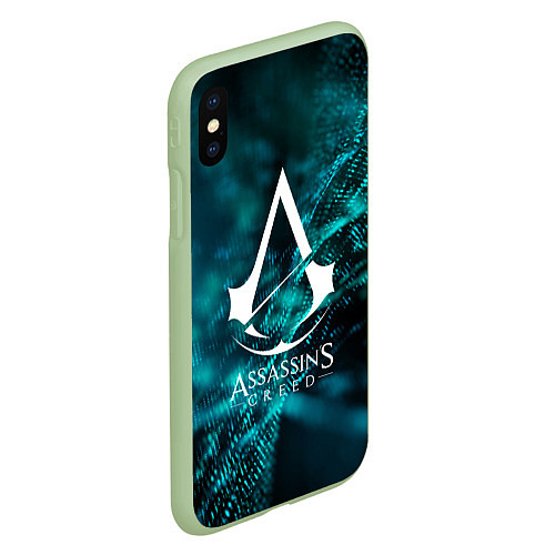 Чехол iPhone XS Max матовый ASSASSINS CREED / 3D-Салатовый – фото 2