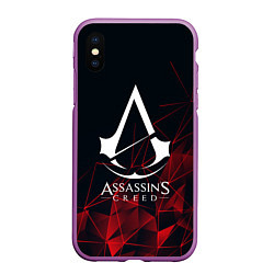 Чехол iPhone XS Max матовый ASSASSINS CREED, цвет: 3D-фиолетовый