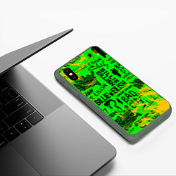 Чехол iPhone XS Max матовый BILLIE EILISH, цвет: 3D-темно-зеленый — фото 2