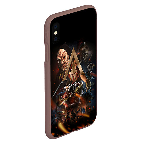 Чехол iPhone XS Max матовый ASSASSINS CREED / 3D-Коричневый – фото 2