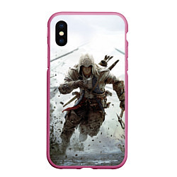 Чехол iPhone XS Max матовый ASSASSINS CREED, цвет: 3D-малиновый