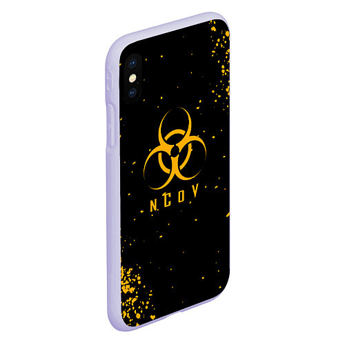 Чехол iPhone XS Max матовый NCoV / 3D-Светло-сиреневый – фото 2