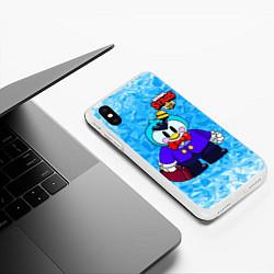 Чехол iPhone XS Max матовый BRAWL STARS MRP, цвет: 3D-белый — фото 2