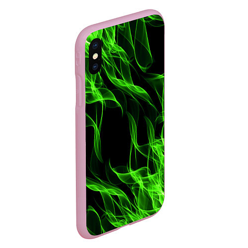 Чехол iPhone XS Max матовый TOXIC FLAME / 3D-Розовый – фото 2