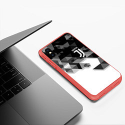 Чехол iPhone XS Max матовый JUVENTUS, цвет: 3D-красный — фото 2