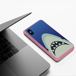 Чехол iPhone XS Max матовый IKEA Shark, цвет: 3D-малиновый — фото 2