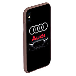 Чехол iPhone XS Max матовый AUDI, цвет: 3D-коричневый — фото 2