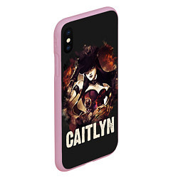 Чехол iPhone XS Max матовый Caitlyn, цвет: 3D-розовый — фото 2