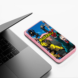 Чехол iPhone XS Max матовый My Hero Academia все герои, цвет: 3D-баблгам — фото 2