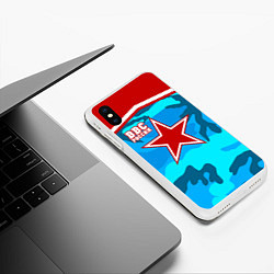 Чехол iPhone XS Max матовый ВВС России, цвет: 3D-белый — фото 2