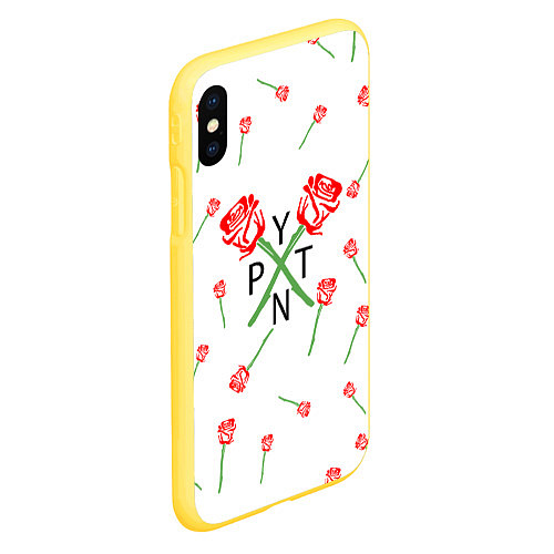 Чехол iPhone XS Max матовый Payton Moormeier: White Style / 3D-Желтый – фото 2