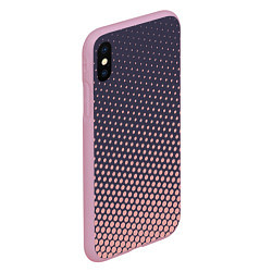 Чехол iPhone XS Max матовый Dots pattern, цвет: 3D-розовый — фото 2