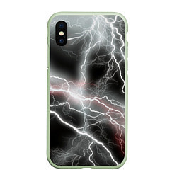 Чехол iPhone XS Max матовый Молния