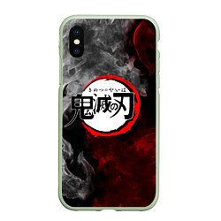 Чехол iPhone XS Max матовый KIMETSU NO YAIBA, цвет: 3D-салатовый