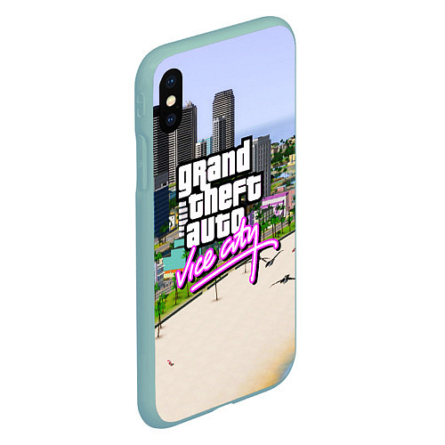 Чехол iPhone XS Max матовый GTA REDUX 2020 / 3D-Мятный – фото 2
