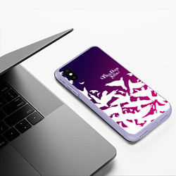 Чехол iPhone XS Max матовый Three Days Grace, цвет: 3D-светло-сиреневый — фото 2