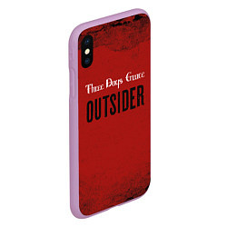 Чехол iPhone XS Max матовый Three days grace Outsider, цвет: 3D-сиреневый — фото 2