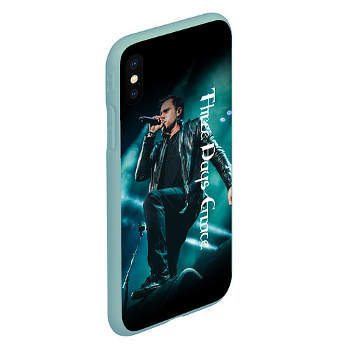 Чехол iPhone XS Max матовый Three Days Grace / 3D-Мятный – фото 2