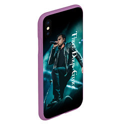 Чехол iPhone XS Max матовый Three Days Grace, цвет: 3D-фиолетовый — фото 2