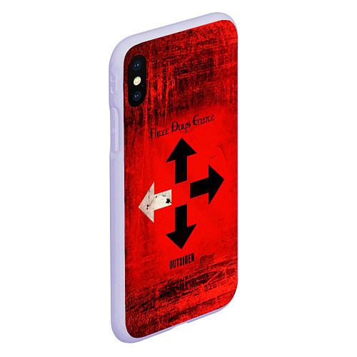 Чехол iPhone XS Max матовый Three Days Grace / 3D-Светло-сиреневый – фото 2