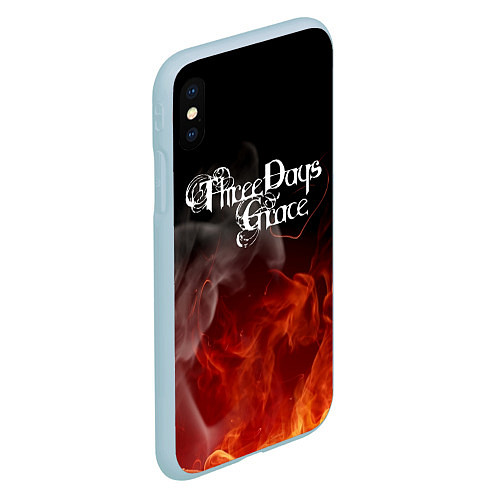Чехол iPhone XS Max матовый Three Days Grace / 3D-Голубой – фото 2