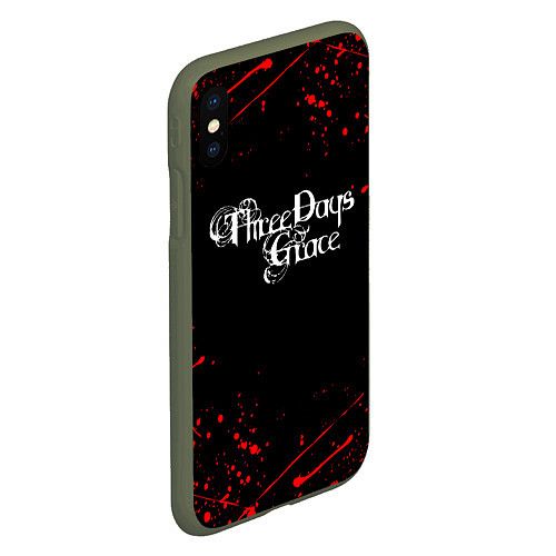 Чехол iPhone XS Max матовый Three Days Grace / 3D-Темно-зеленый – фото 2