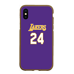 Чехол iPhone XS Max матовый Los Angeles Lakers Kobe Brya