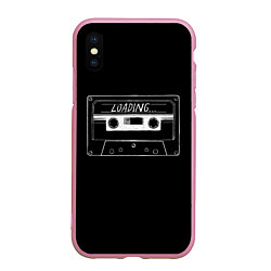 Чехол iPhone XS Max матовый Loading, цвет: 3D-розовый