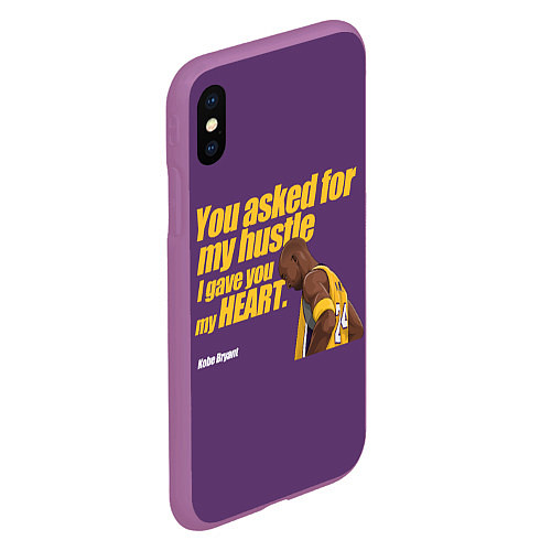 Чехол iPhone XS Max матовый Kobe Bryant / 3D-Фиолетовый – фото 2