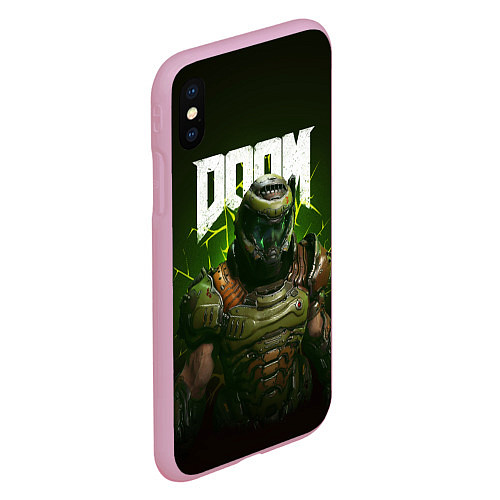 Чехол iPhone XS Max матовый Doom Eternal / 3D-Розовый – фото 2