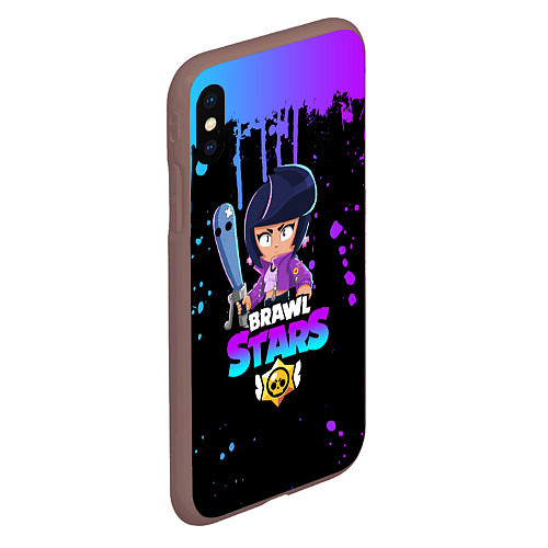 Чехол iPhone XS Max матовый BRAWL STARS BIBI / 3D-Коричневый – фото 2