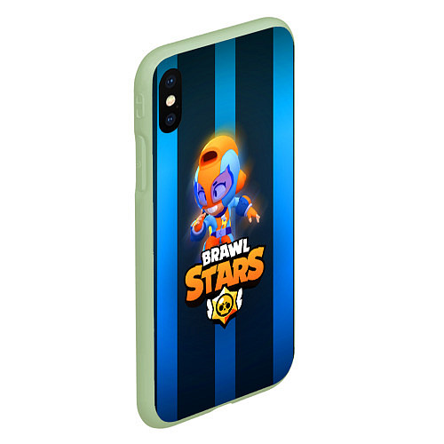 Чехол iPhone XS Max матовый Brawl Stars GT Max / 3D-Салатовый – фото 2