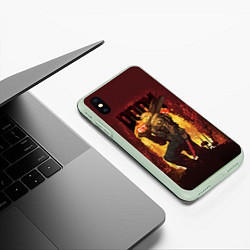 Чехол iPhone XS Max матовый Doom Eternal, цвет: 3D-салатовый — фото 2