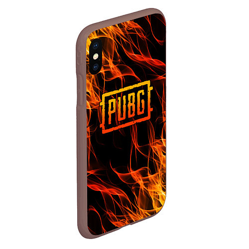 Чехол iPhone XS Max матовый PUBG / 3D-Коричневый – фото 2