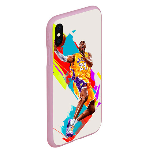 Чехол iPhone XS Max матовый Kobe Bryant / 3D-Розовый – фото 2