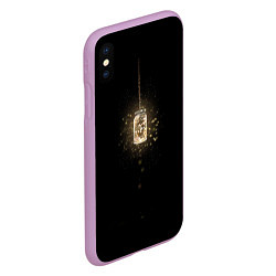 Чехол iPhone XS Max матовый Банка со светлячками, цвет: 3D-сиреневый — фото 2